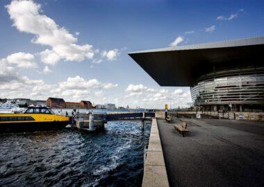 Water bus arriving at The Opera House