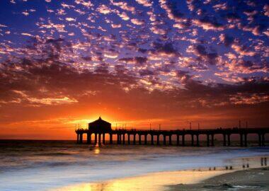 Tour California Blueberry Los Angeles, tramonto in spiaggia