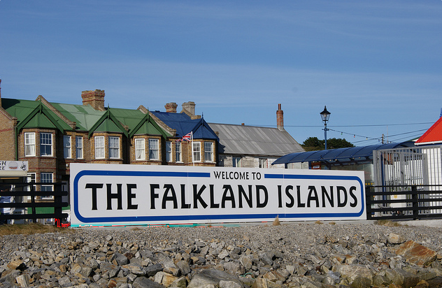 viaggio Gerogia del sud e Falkland, cartello Falkland islands