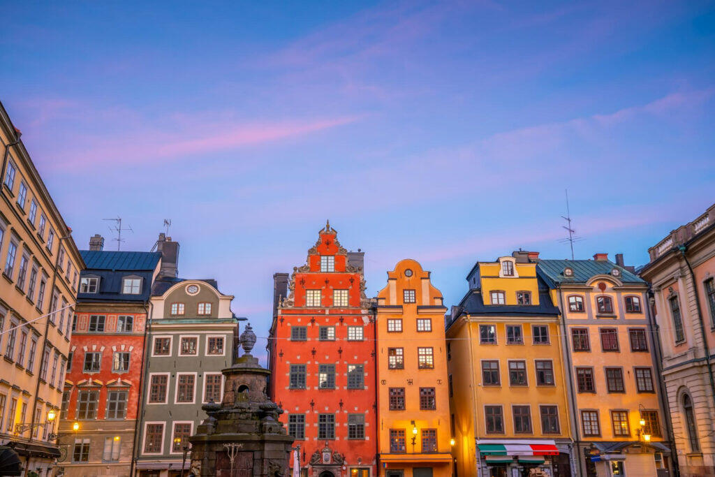 Viaggi in Svezia Stoccolma, palazzi colorati