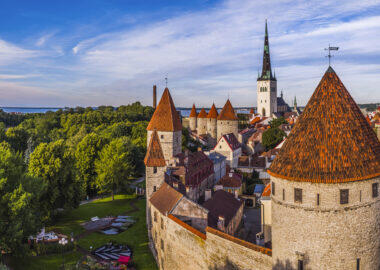 Tallinn Old Town towers and town wall