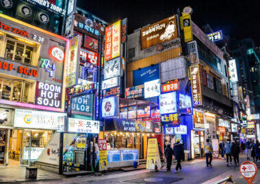 Corea-del-sud-Seoul-vicolo-notte-blueberry-travel
