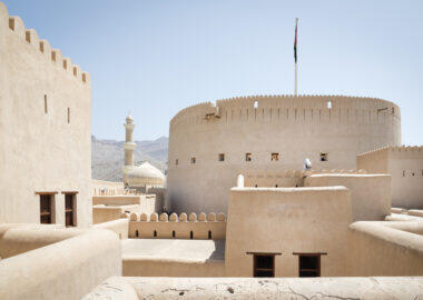 Image of fort in town Nizwa, Oman